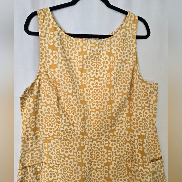 Pretty Vacani Gold/Cream Print Resort Wear Summer Dress. Plus Size 4XL - Picture 3 of 12